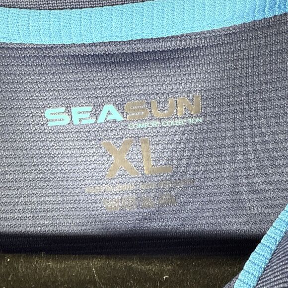 SeaSun Flex Polo Shirt Men's‎ XL Blue Short Sleeve Comfort Performance Golf NWT - Picture 3 of 5